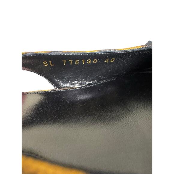 Saint Laurent NIB Cherish Slingback Pumps in Leopard Print Grosgrain Size 40 - Picture 9 of 12